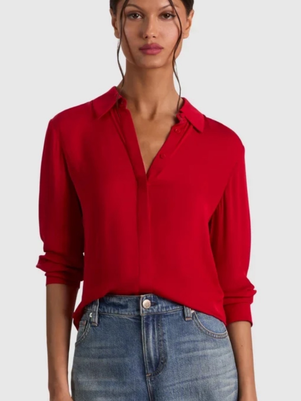 alice + olivia 100% Silk Willa Blouse Like New